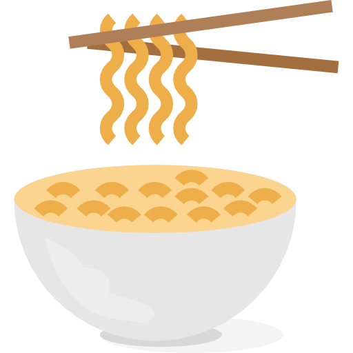Icon of a bowl of noodles and chopsticks
